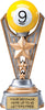 Billiards 9-Ball Triple-Star Victory Resin Trophy [RMV6-BL2]
