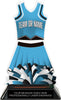 Cheer Uniform Colorix-T Acrylic Trophy - Light Blue [TACR7-JSY-CH-LTBLU-Q]