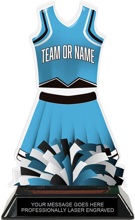 Cheer Uniform Colorix-T Acrylic Trophy - Light Blue [TACR7-JSY-CH-LTBLU-Q]