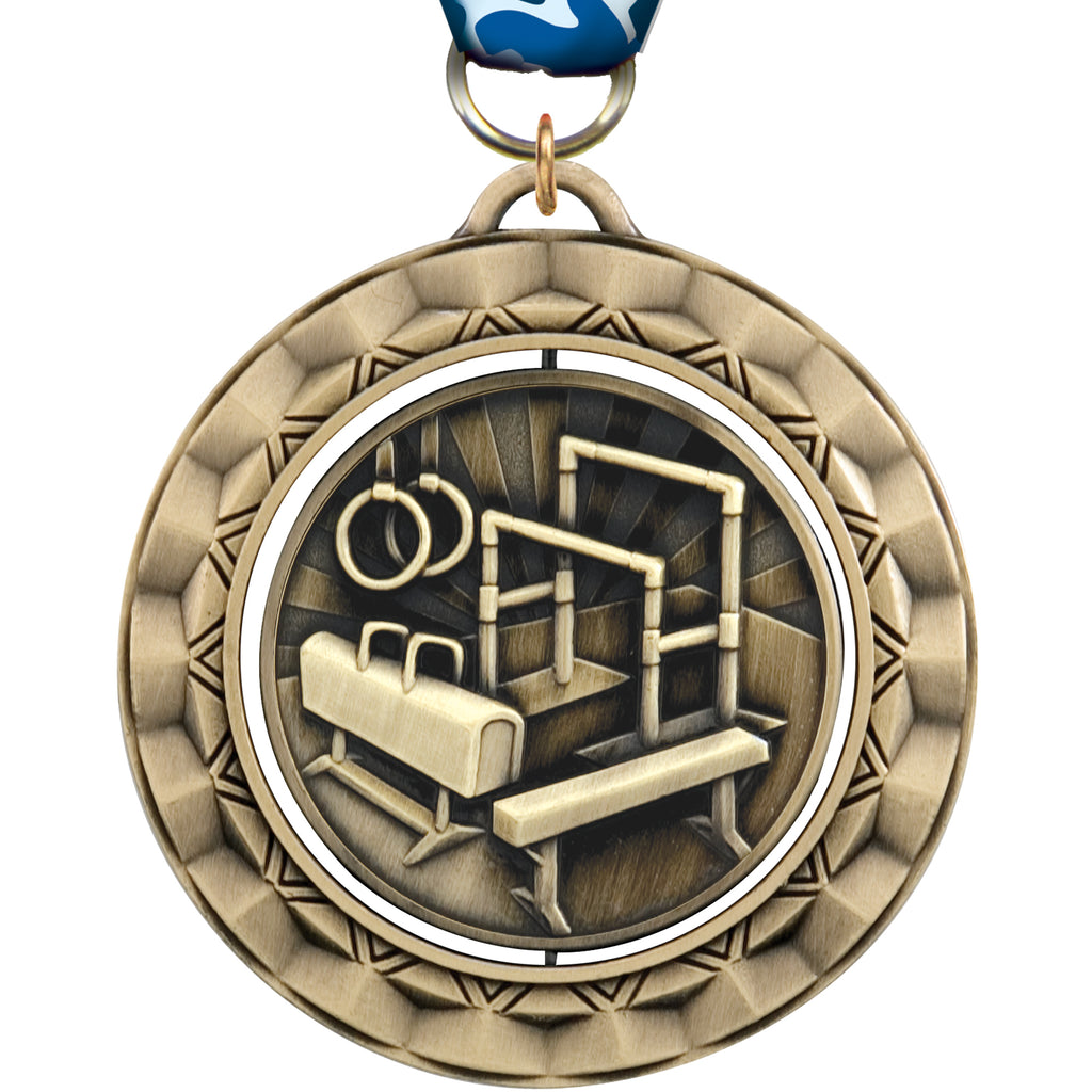 2 5/16" Gymnastics Spinning Medal [MSPN-GG]