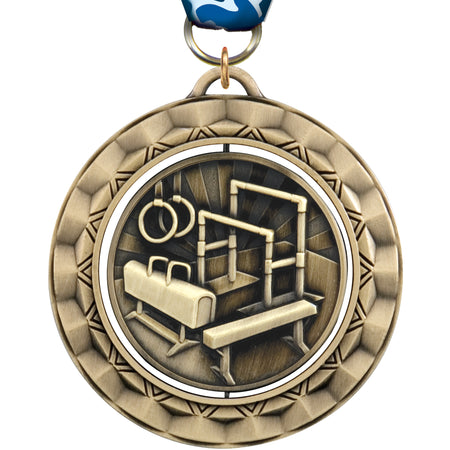 2 5/16" Gymnastics Spinning Medal [MSPN-GG]