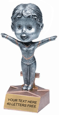 Gymnastics Bobblehead Jr. Resin Trophy - Female [BHJR-GF]