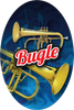 Music- Bugle Oval Insert [OV-2002]
