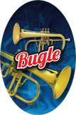 Music- Bugle Oval Insert [OV-2002]