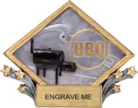 Barbecue Cook Color Diamond Resin Trophy [RCD75-BBQ]
