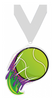 Tennis Splatters Colorix-M Acrylic Medal [MACR375-SPLT-TN-Q]