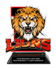 Lions Mascot Colorix-T Acrylic Trophy [TACR6-MSCT-LION-Q]