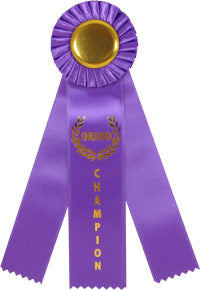Grand Champion Triple Streamer Rosette Ribbon [R10R3-GRDCMP]