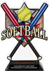 Softball Home Plate Acrylic Trophy- 8.5 inch [TACR85-HP-SB-Q]