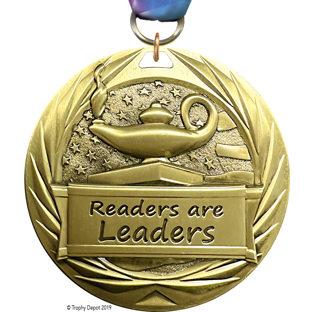 Readers are Leaders 2.75 inch Blade 3D Diecast Medal [MBD2-RAL]
