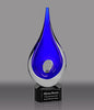 Blue Rain Drop Art Glass 12