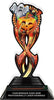 Halloween Pumpkin Tribal Flames Acrylic Trophy - 8.5 inch [TACR85-TF-HLWN-PMPGB-Q]