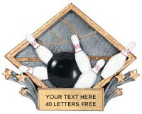 Bowling Color Diamond Resin Trophy [RCD75-BW]