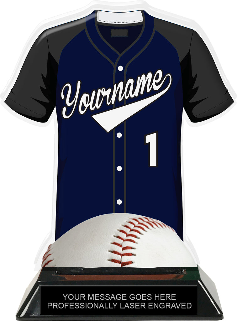 Baseball Jersey Colorix-T Acrylic Trophy - Navy [TACR7-JSY-BS-NVY-Q]