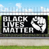Black Lives Matter - Fist - Vinyl Banner [VB-POL-BLM]