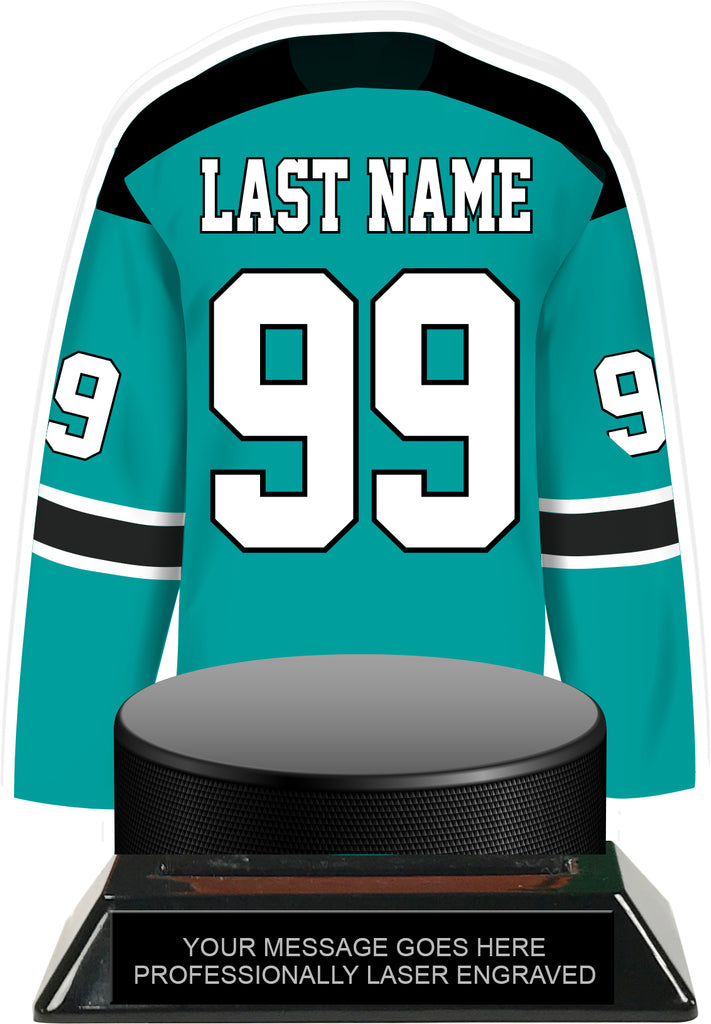 Hockey Jersey Colorix-T Acrylic Trophy- Teal [TACR7-JSY-HK-TEAL-Q]