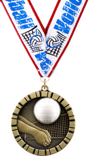 Volleyball 3D Rubber Graphic Medal [MRFC2-VB]