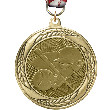 2.25" Baseball Laurel Wreath Medal [MM2S-02]