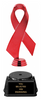 Red Awareness Ribbon Diamond Riser Trophy [TDRAWRB-RED]