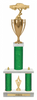 Two-Post Trophy w/ Rectangle/Oval Center Column w/ Cup [T3MC34]