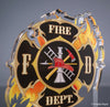 Firefighter Flaming Maltese Acrylic Award [ATFIRFL-7]