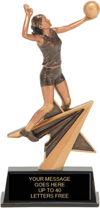 Volleyball Female Star Power Resin Trophy - 7" [RSP7-VBF]