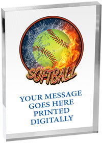 Softball Vibrix Acrylic Award [A57BV-SB]