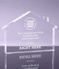1 inch Thick Acrylic Single Gable Real Estate/Home Award - 4 x 5.625 inch [ATHS1G4-Q]