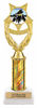 Wreath Victory Color Insert Trophy w/ Column on Marble Tone Base [THSi10-M97]