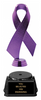 Purple Awareness Ribbon Diamond Riser Trophy [TDRAWRB-PRP]