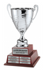 Silver Italian Perpetual Trophy Cup on Twin Tier Solid Wood Base 20