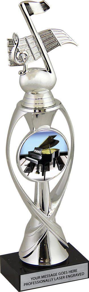 Silver Ribbon Riser Trophy [TPRR12-S]