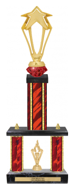 Two-Post Diamond Riser Trophy w/ Rectangle/Oval Center Column [TFDR20 ...