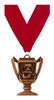 3rd Place Antique Bronze Trophy Cup Medal [MTM27-3RD]