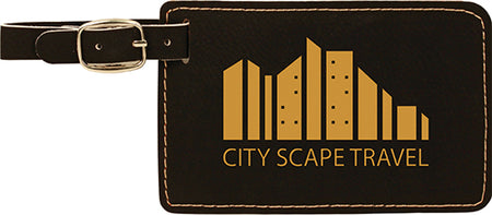 Black Leatherette Luggage Tag [LTJ-243]