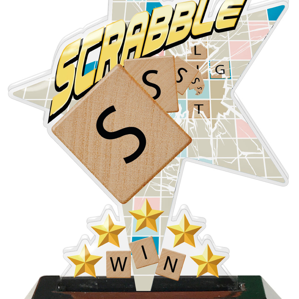 Scrabble Shattered Star Colorix Acrylic Trophies