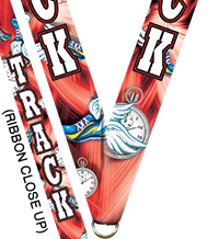 7/8 x 30 in. Track Vortex Sateen Neck Ribbon [NKRB-4010]