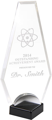 Clipped Peak Acrylic Award [ATCP-8]