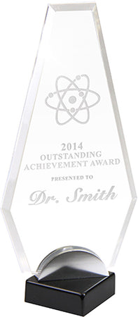 Clipped Peak Acrylic Award [ATCP-8]