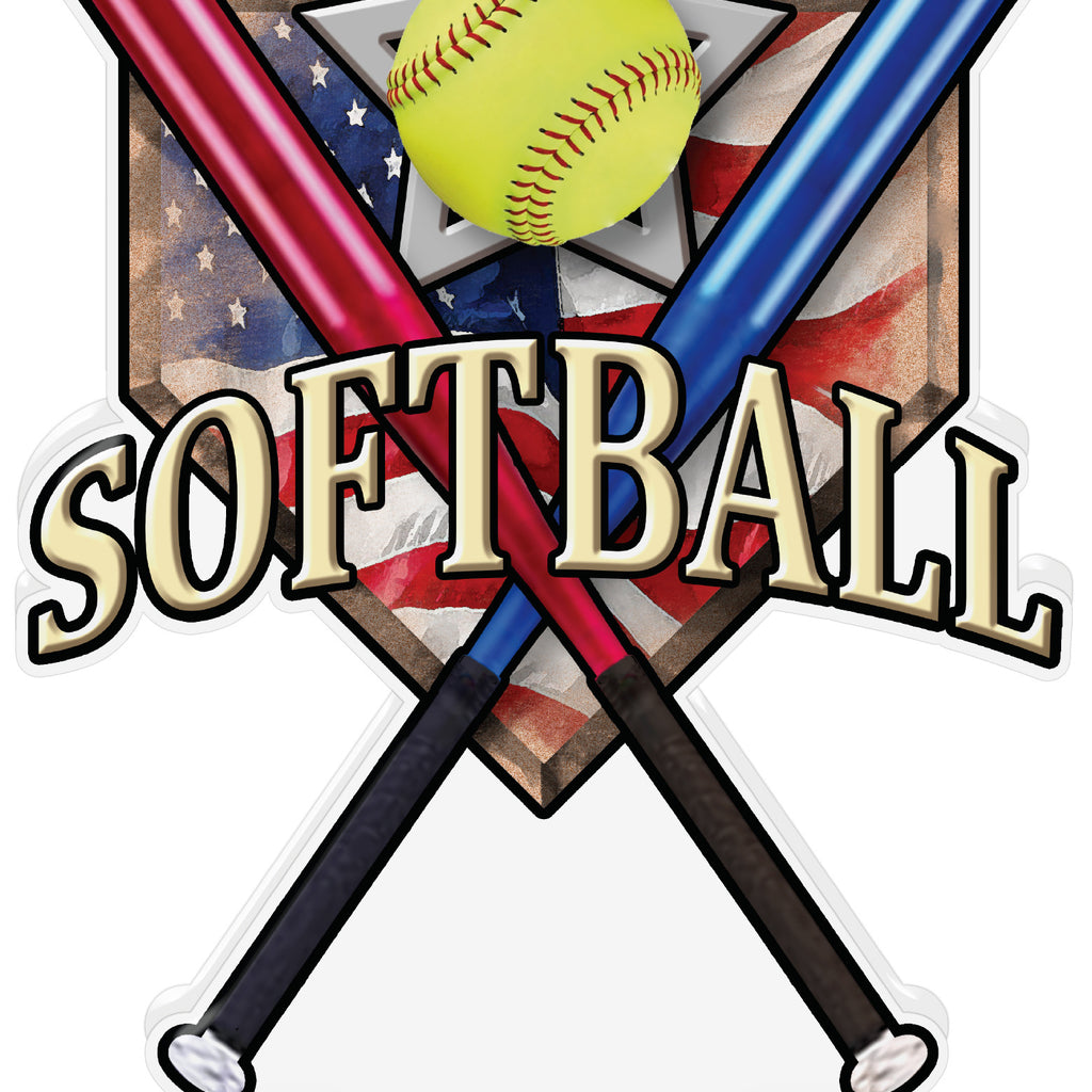Softball Home Plate Acrylic Trophies