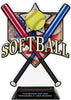 Softball Home Plate Colorix Acrylic Trophy- 10 inch [TACR10-HP-SB-Q]