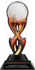 Golf Tribal Flames Acrylic Trophy - 10 inch [TACR10-TF-GL-Q]
