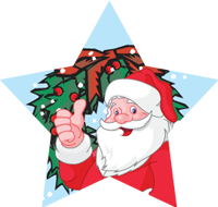 Christmas- Santa Claus Star Insert [ST-1121]