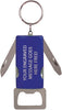 4 Function Bottle Opener & Key Ring- Blue [BTOP032-BLU]