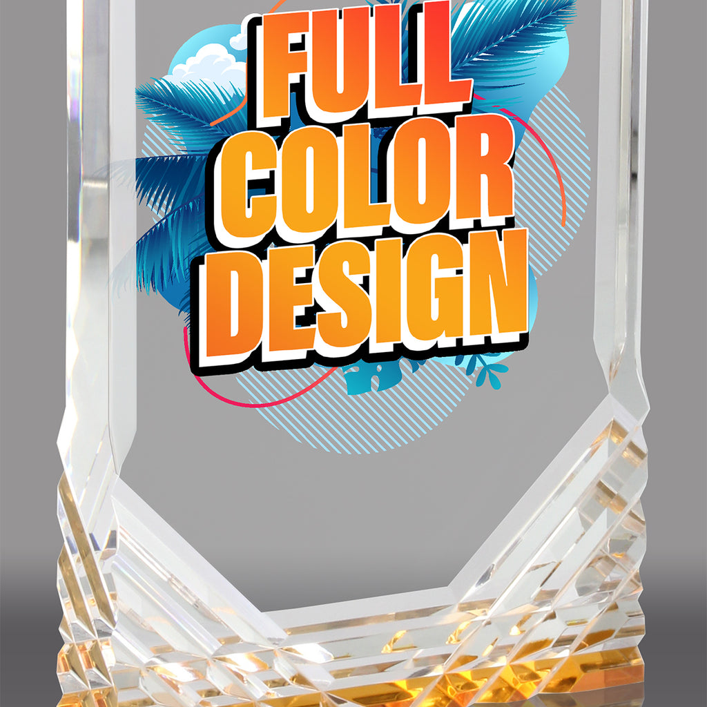 Gold Jewel Mirage Acrylic Awards- Color
