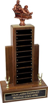Fantasy Baseball Resin Empire Walnut Perpetual Trophy [TREWALPP19-FBS]