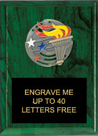 6"x8" Victory (torch) Dimensional Color Plaque [PEM6-VY]
