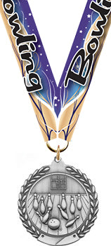 Bowling Medal- Silver [M201-BW-S]