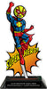 Softball Male Super Hero Acrylic Trophy- 10 inch [TACR10-SH-SBM-Q]