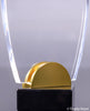 Custom Acrylic Flame Award on Black & Gold Metal Base [A810-FC]